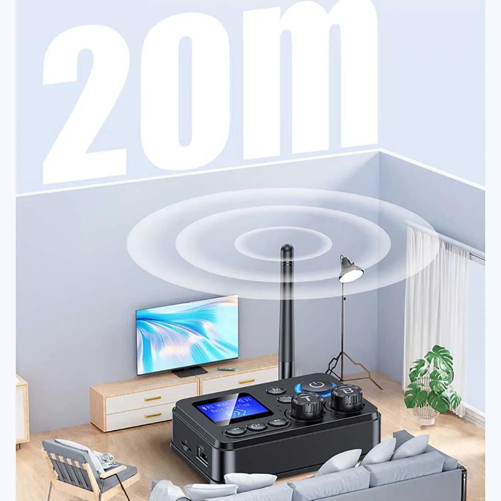 Bluetooth 5.4 Audio Transmitter Receiver 3.5mm AUX RCA Optical Coaxial Stereo Wireless Adapter Converter For Speaker TV PC Car
