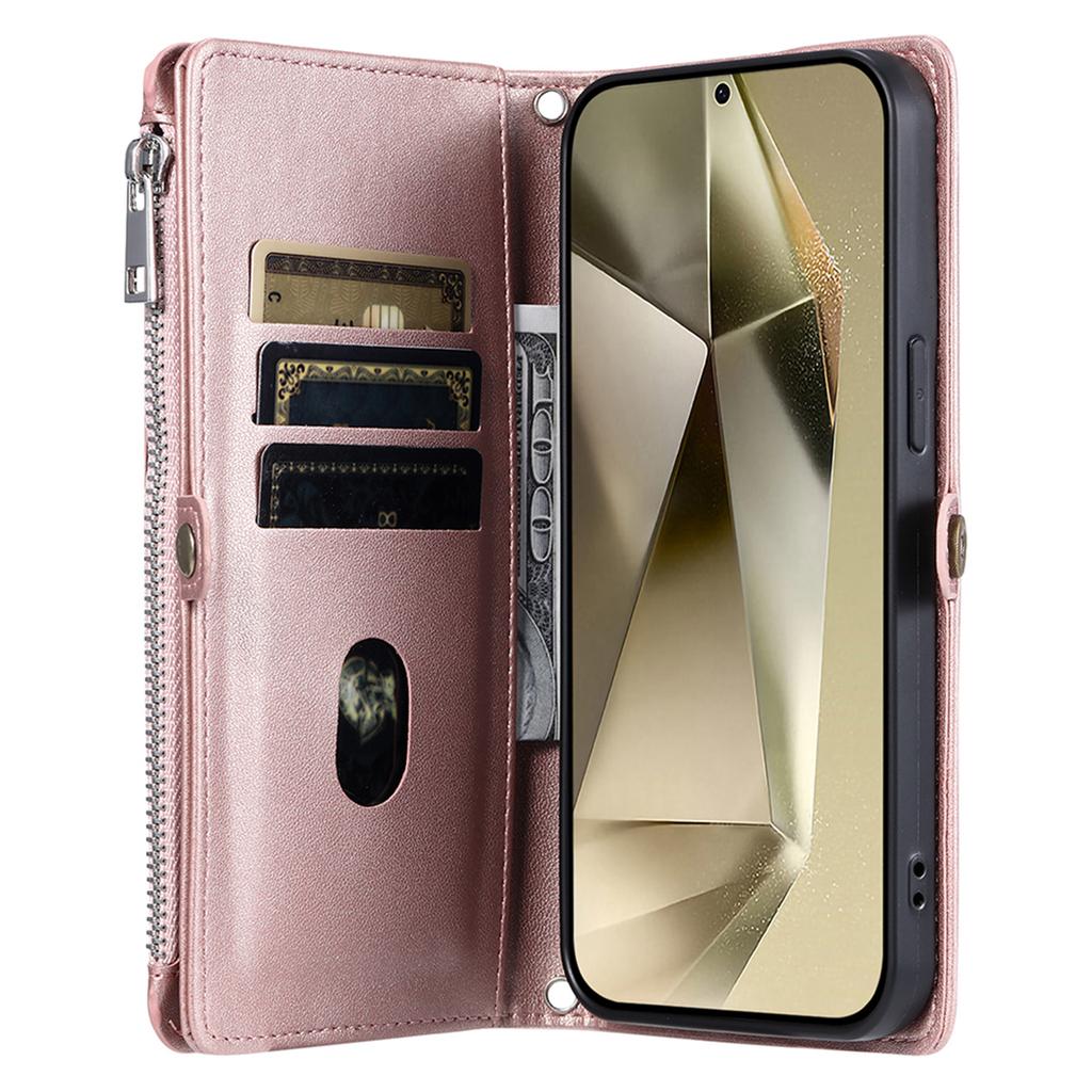 015 Style For Samsung Galaxy A36 5G Case TPU+PU Leather Wallet Phone Cover with Straps