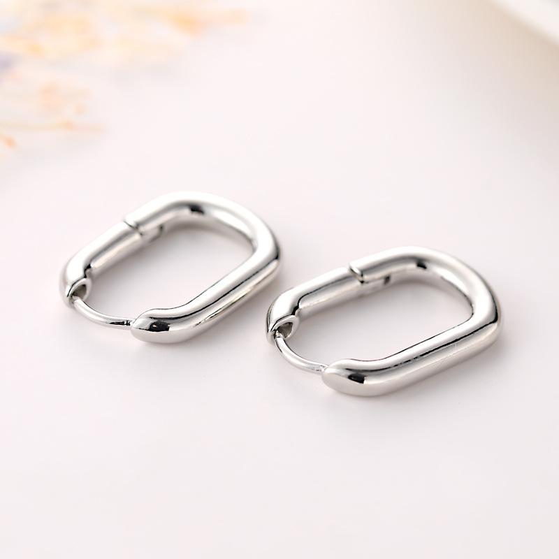 copper Color Hollow Double Heart Earrings for Women Korean Style Design Ear Buckle 2022 Korea Fashion Zircon Accessories