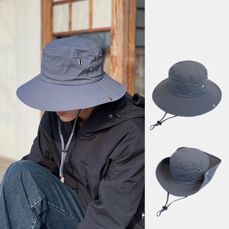 Mountaineering Hat Camping Hat Spring And Summer Waterproof Fisherman Hat Female Sunscreen Outdoor Western Denim Nylon Quick Drying Hat