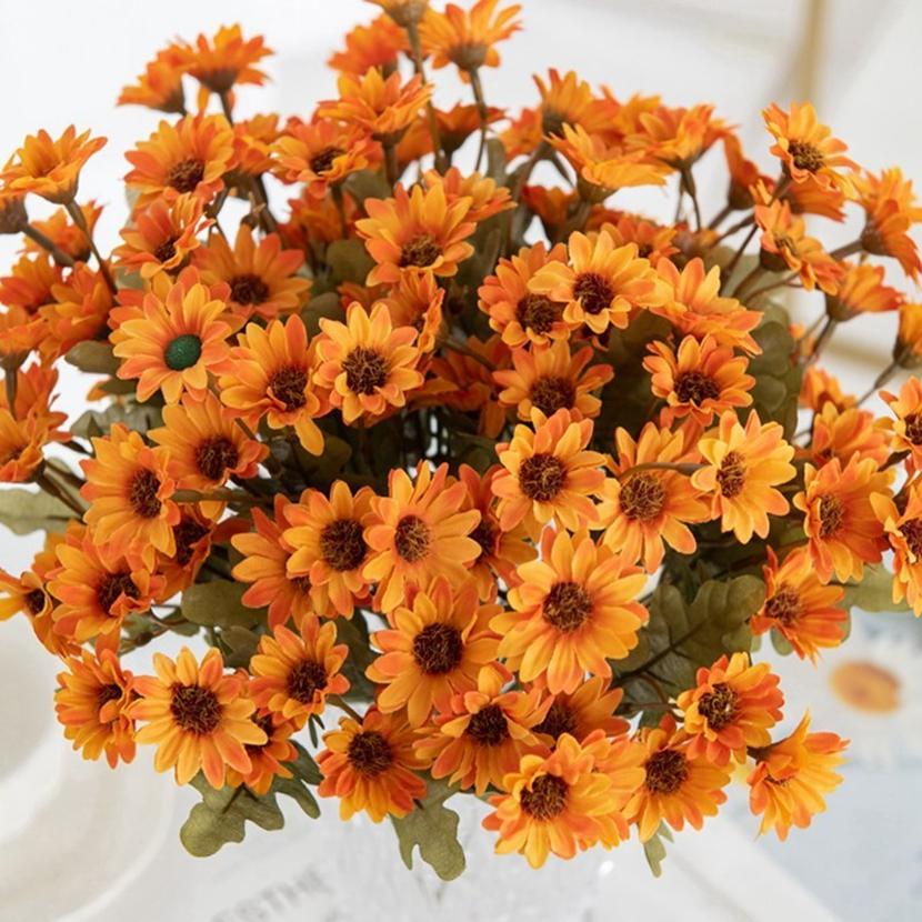 Small Daisy Artificial Flowers For Wedding Home Christmas Decor Accessories DIY Floral Arrangement Accessories Bridal hydrangea