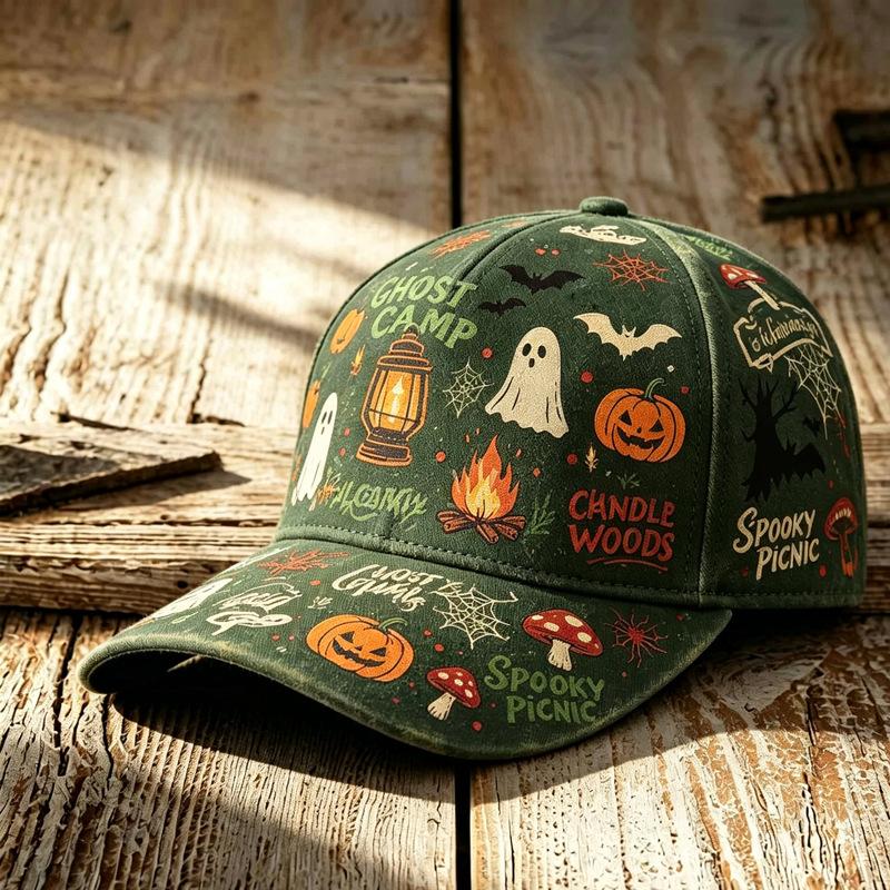 Gorra de Béisbol Estilo Callejero Americano Sombrero con Estampado de Halloween Sombrero Casual Diario para el Sol