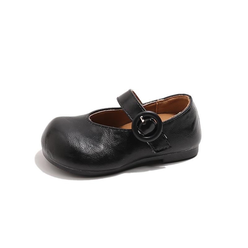 Piccole scarpe in pelle per bambini francesi primavera nuove scarpe piatte da principessa per bambine scarpe beanie a suola morbida