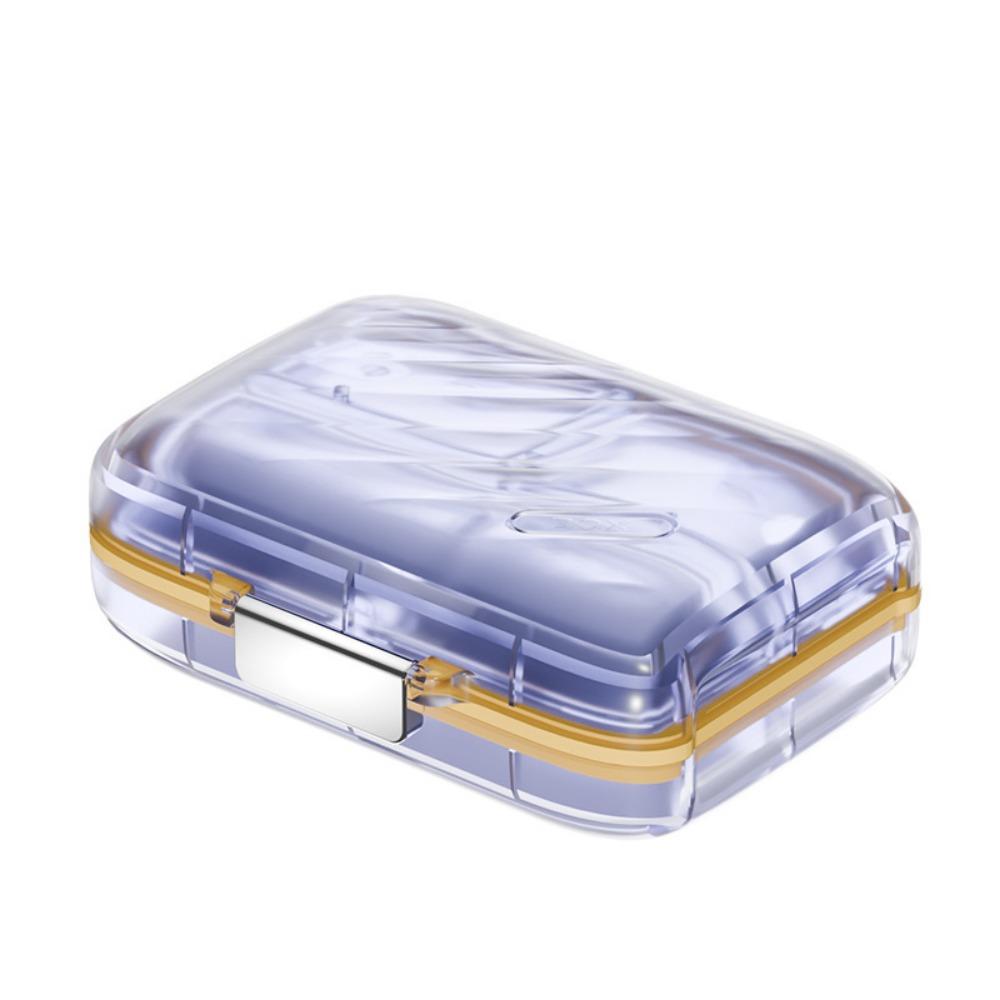 Seal Pill Box Food Grade with 7 Day Compartments Weekly Pill Organizer Large Capacity Airtight Lid Storage Box