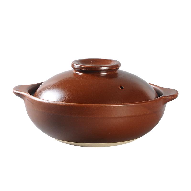 High-Temperature Resistant Clay Pot with Handle for Claypot Rice & Noodles - Durable, No Crack, Small Commercial Sand Pot