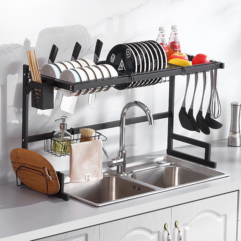 Multifunctional Kitchen Sink Organizer: Drying Rack for Dishes, Utensils, and Knife Holder