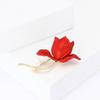 Fashion Light Luxury Micro-Inlaid Copper Zircon Begonia Brooch, High-End Atmospheric Women'S Clothing Brooch Jewelry Pin