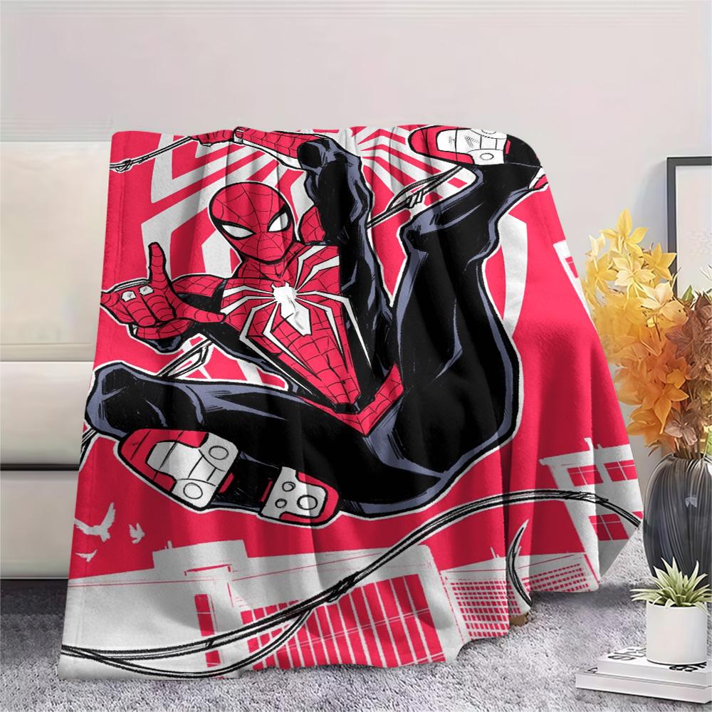 Spider Man Black Graphic Blanket Suitable For All Seasons Camping Trip Air Conditioning Blanket Christmas Gifts Digital Printing