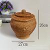 Rattan storage box, tea storage tank, candy snack storage basket, jewelry storage box.