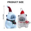 Christmas Capybaras Plush Toy Keychain Soft Doll Pendant Soft Hanging Ornament Suitable for Car Keys and Backpack Decors