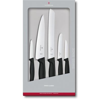 SwissClassic Knife Set, 5 Pieces, Black (6.7133.5G)