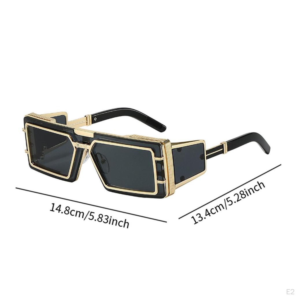 Men Square Sunglasses Sun Glasses Steampunk Modern Portable Retro Style Eyewear Trendy Eyeglasses