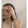 Yhpup 60mm Stainless Steel Metal Open Statement Bracelet Bangle for Women Texture Simple Waterproof Jewelry Accessories