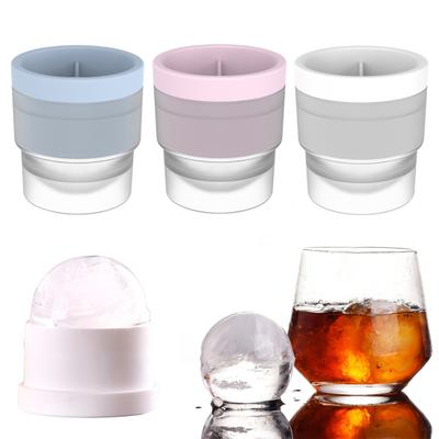 2Pcs Ice Ball Mold Stackable Odor-Free Ice Ball Maker