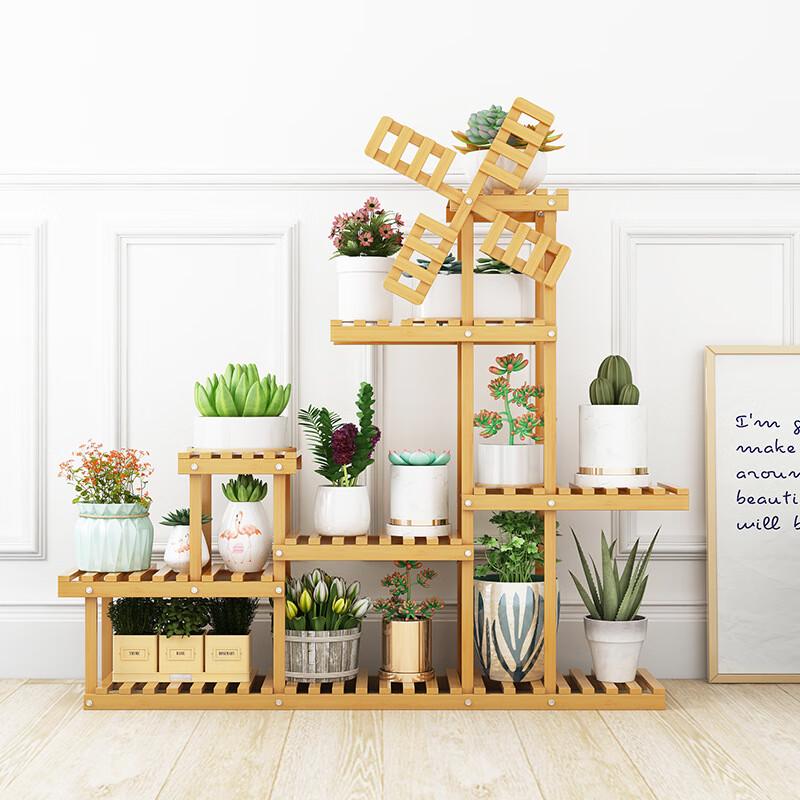 Changbaosen Multi-Tier Solid Wood Plant Stand