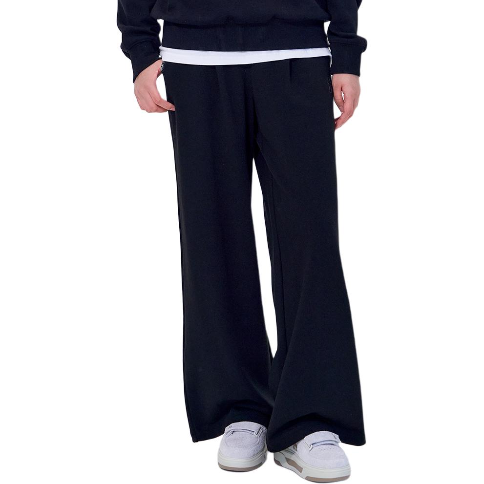 MLB New York Yankees FW25 Solid Color Loose Fit Sports Wide Leg Comfortable Slimming Casual Pants Women bottoms 3FPTB1054-50BKS