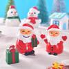 Christmas Miniature Ornament New Style Santa Snowman Figurine Home Decor Resin Craft Micro Landscape Christmas Scene Decoration