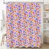 Colorful Bath Shower Curtain Waterproof Fabric Printed Leaves Design Bathroom Decor Home Decoration (Multicolor)