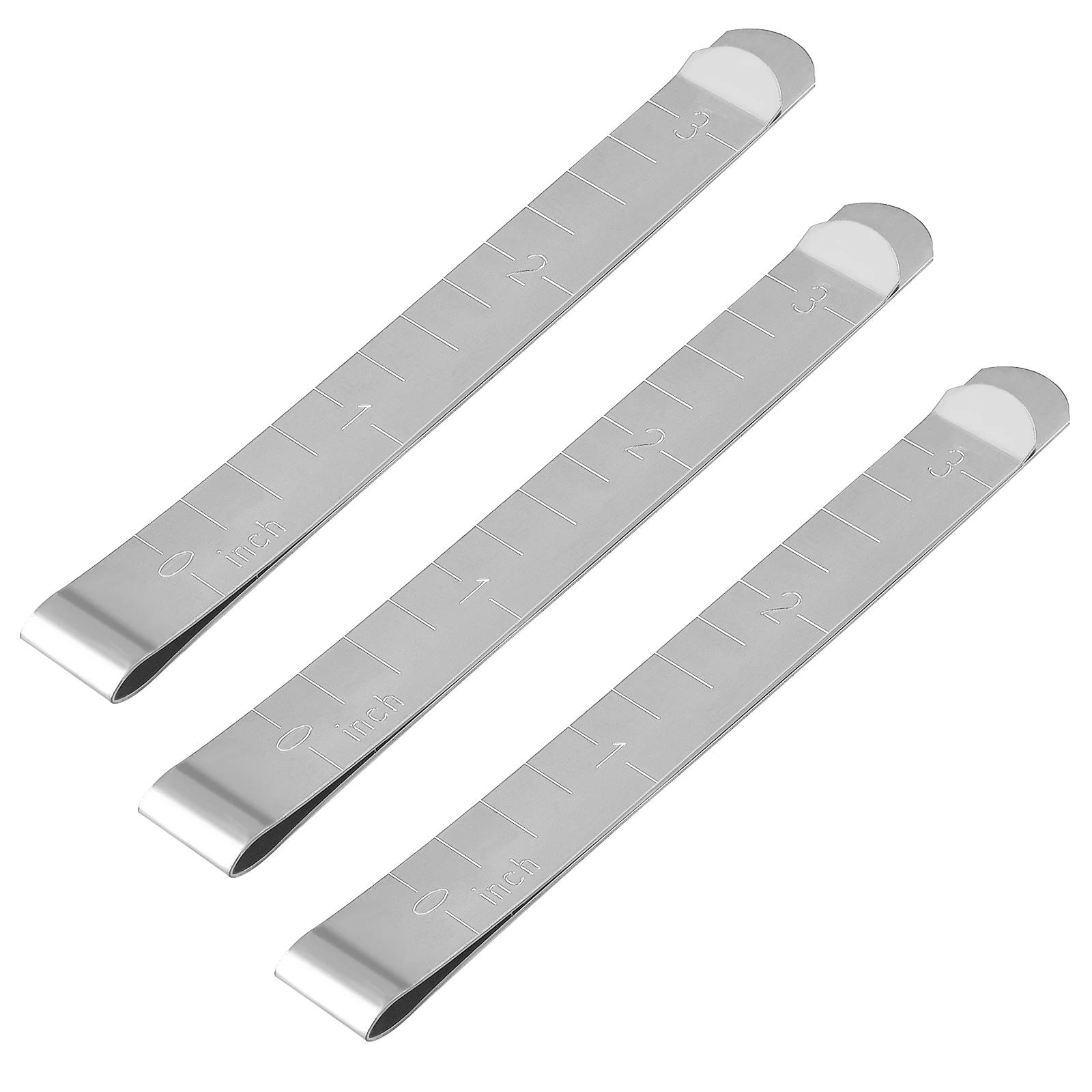 

1/3pcs Metal Sewing Curling Clamp Sewing Clamp Measuring Ruler Quilting Clamp Fixing Ruler DIY Sewing Fixing Mark Sewing Tools