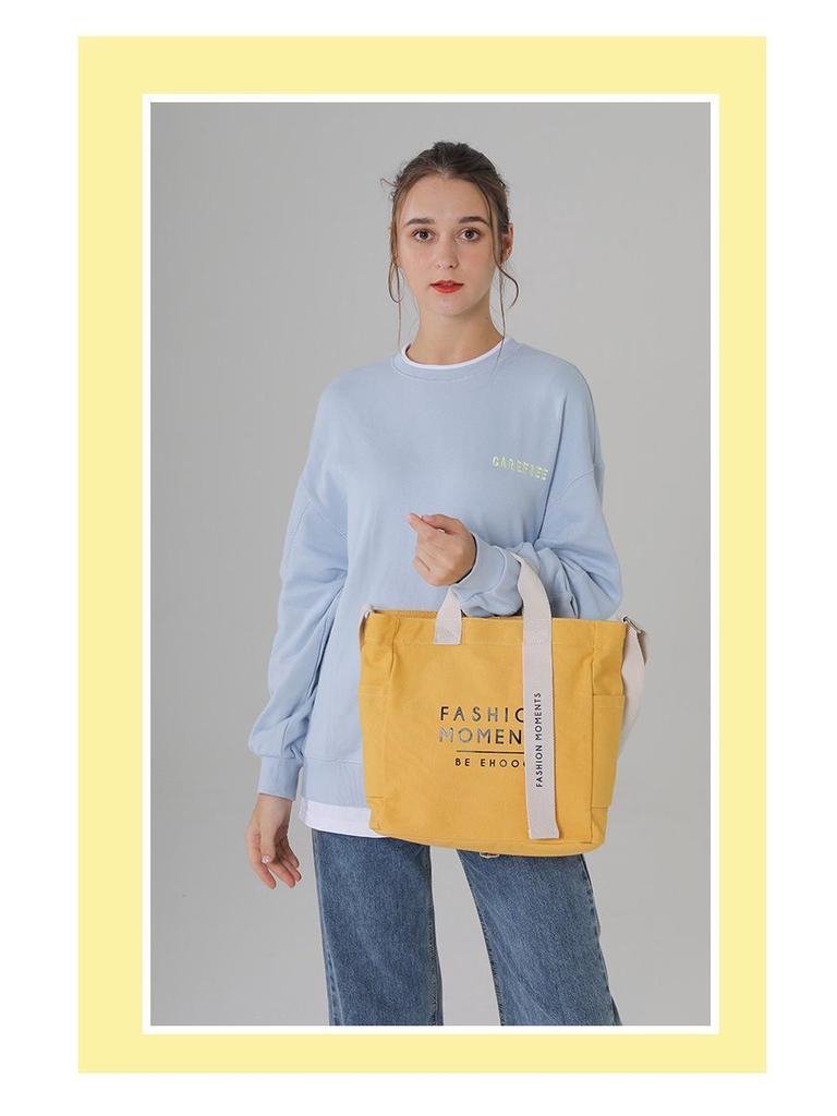 Korean Canvas Messenger Bag for Women - Large Capacity 2025 College Backpack