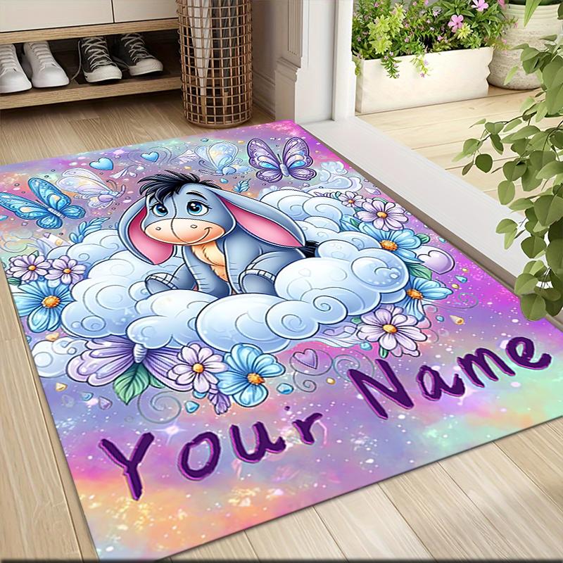 Custom Name "Space Adventure Winnie" Carpet Rug Customizable Soft Washable Anti-Slip Home Living Room Sofa Mats Personalized Rug. 0909392