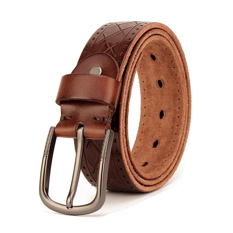 3.8CM Real Genuine Leather Cowhide Belt Fashion Cowskin Men Belt Alloy Pin Buckle Strap Wide Cinto Masculino Luxury Cummerbund
