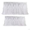 White Table Skirt Lace Taffeta - Tulle Skirting for Round or Rectangle Birthday,