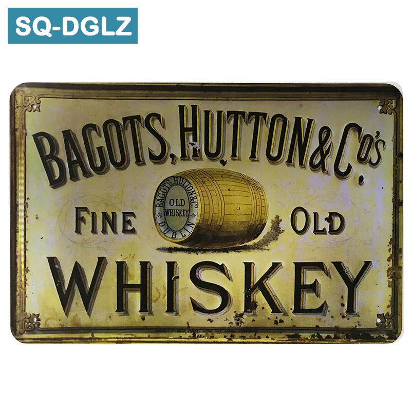 

[SQ-DGLZ] Горячая металлическая вывеска FINE OLD WHISKEY, винтажные металлические тарелки, кафе, паб, клуб, домашний настенный декор, жестяные вывески, ретро-налет