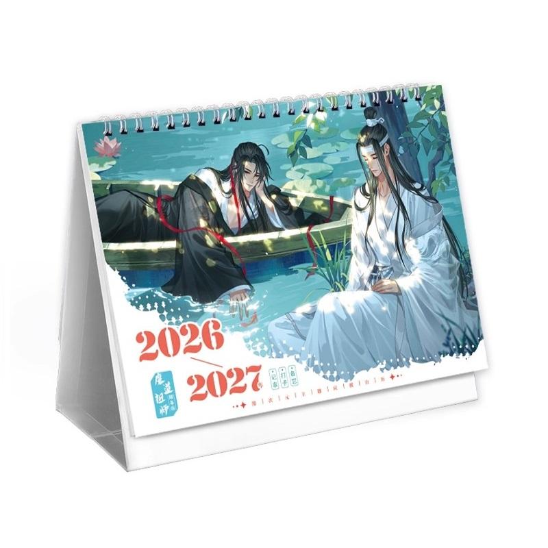 

2026-2027 Подвійний Річний Календар Mo Dao Zu Shi та Tian Guan Ci Fu Високоякісний Друк Настільний Організатор Бонусні Наліпки Подарунок