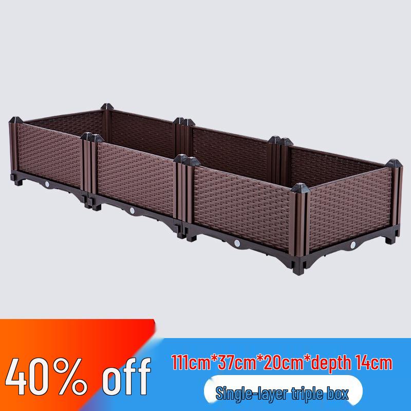 Thickened Plastic Vegetable & Flower Planter Box for Balcony, Indoor, Terrace, or Courtyard