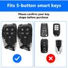 Key Fob Cover For Chevy Silverado GMC Sierra 1500 2500HD 3500HD (–2025), 5-Button Key Case With Keychain, Heavy Zinc Alloy Metal Protector
