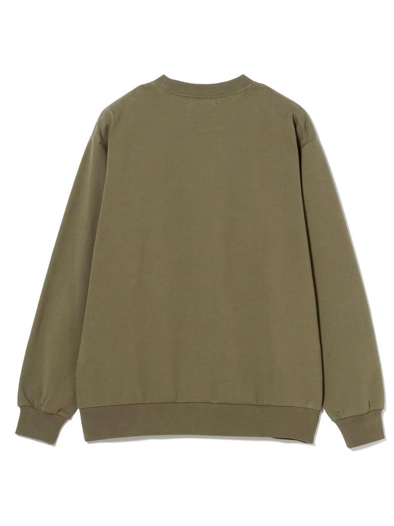 B:MING LIFE STORE by BEAMS Men's Super Heavyweight Crew Neck T-Shirt, Olive, Size L, 2025SS