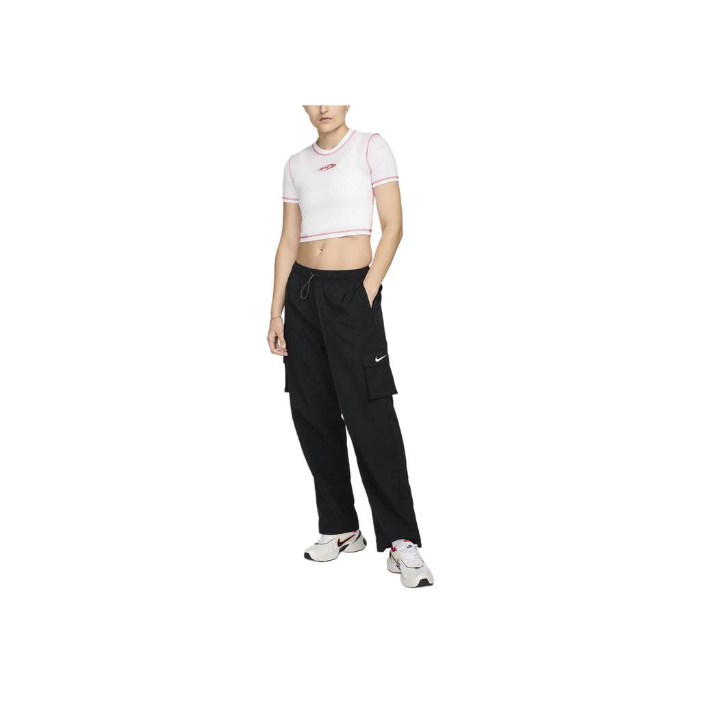 Nike Sportswear Chill Knit Slim Fit Short Sleeve T-Shirt Women Tops White HJ6529-100