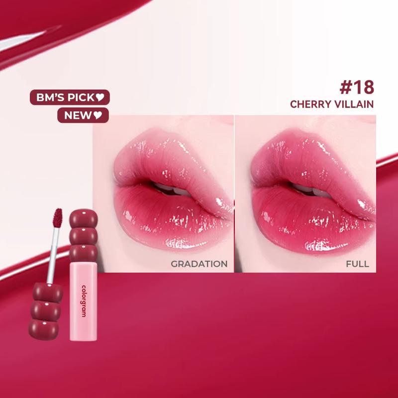 Korean Colorgram Candy Plum Glossy Lip Glaze Mirror-Like Nude Moisturizing Transparent Lip Oil Temporary
