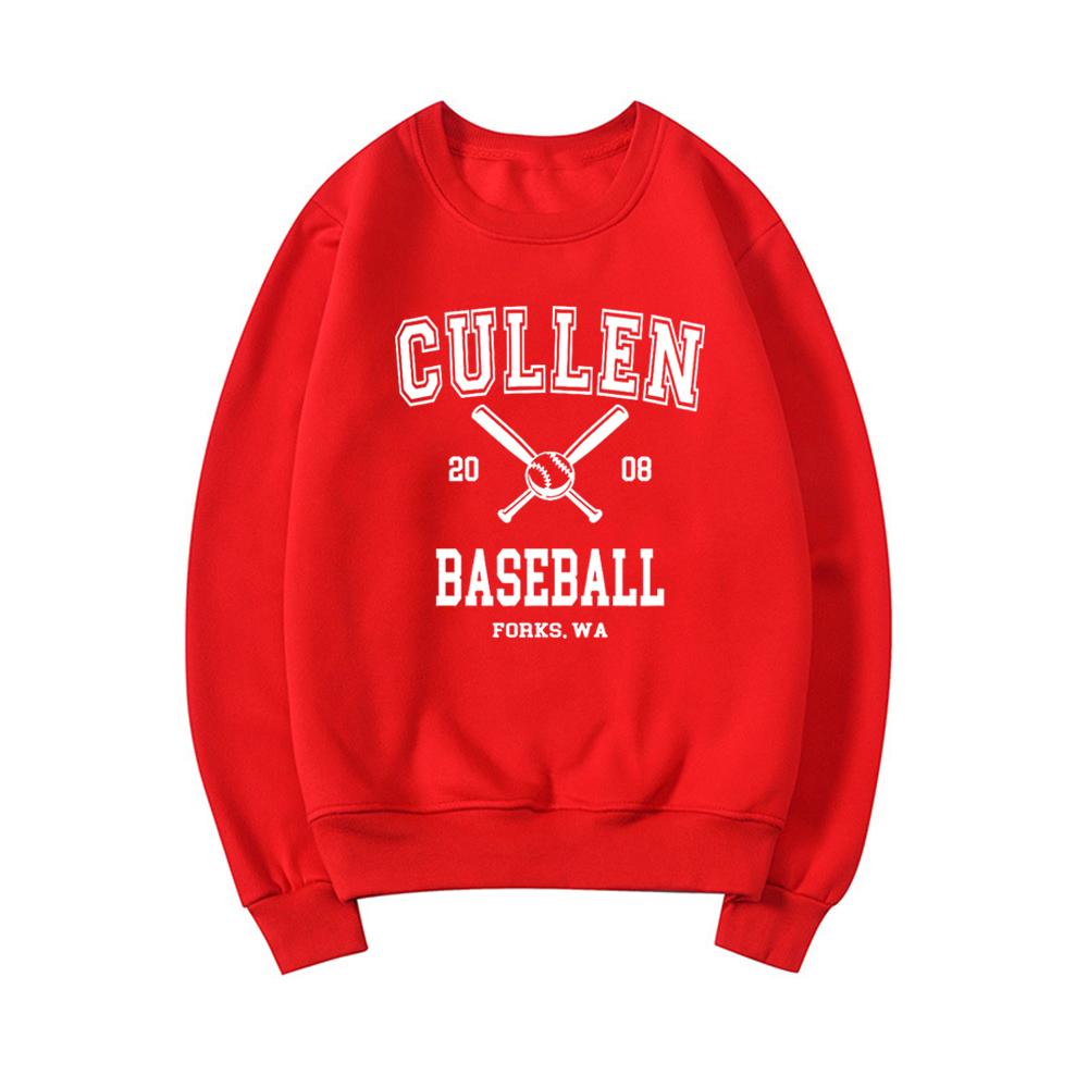 Twilight sweatshirt Forks Hoodie Cullen Baseball Crewneck Sweatshirts Twilight Inspired Fan Gift Women Graphic Hoodie Casual Top S