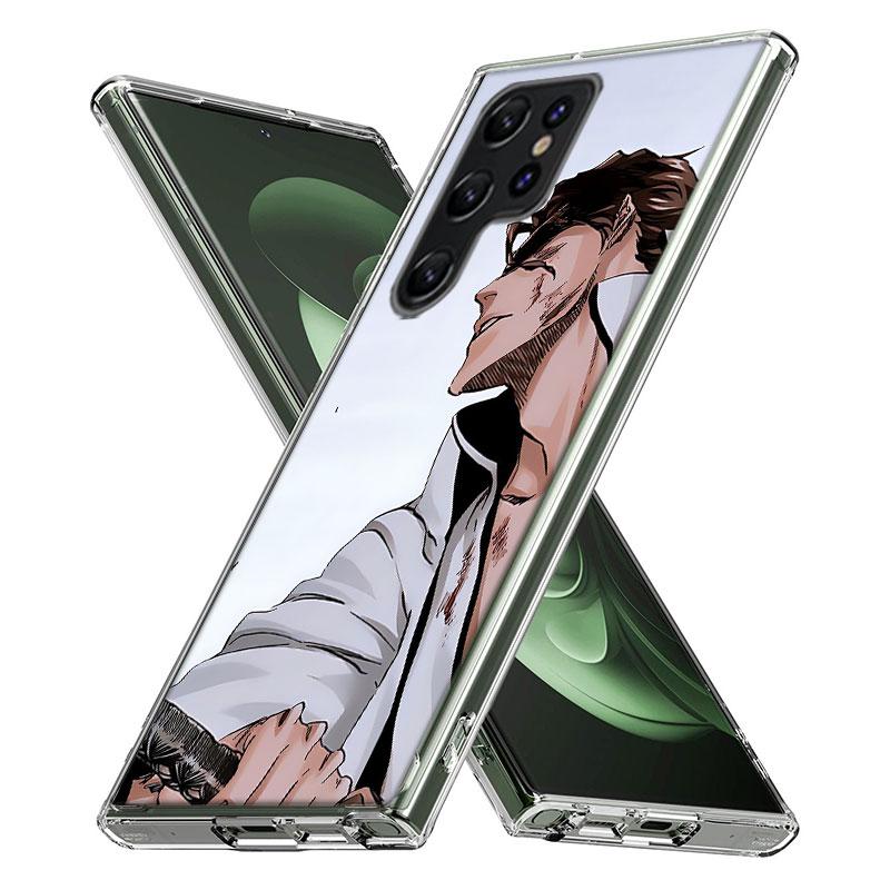 Bleach Aizen Sousuke Capa Phone Case For Samsung S26 Ultra S25 Edge Galaxy S23 S21 S20 S24 FE S22 S10 Plus Cover Clear TPU Shell