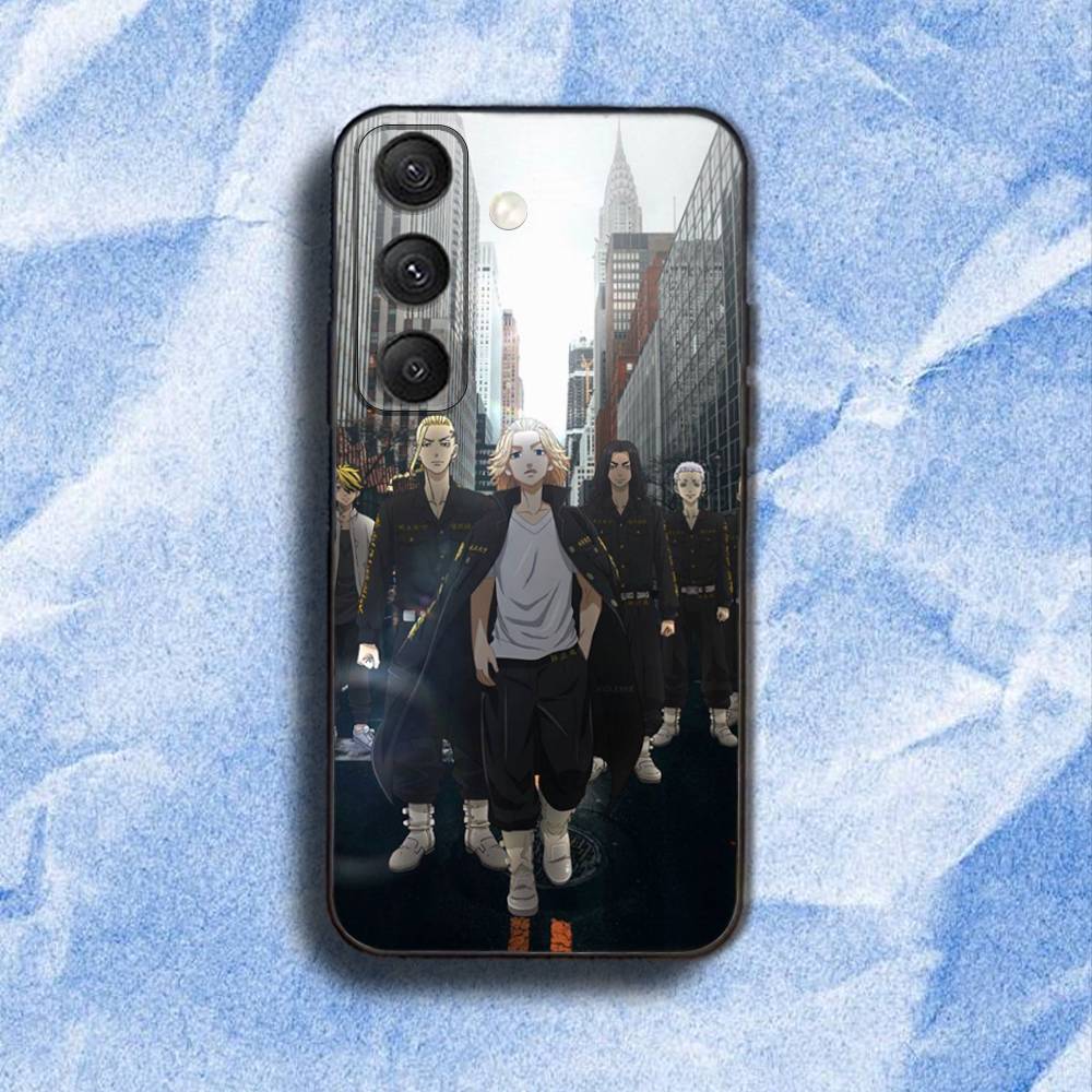 Tokyo R-Revengers Anime Phone Case For Samsung S 25,24,23,22,30,21,10,9,Ultra,Plus,Lite,FE,4,5G Black Soft Case