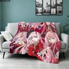 1 Stück Franxx Zero Two Gemustert Flanell Decke Geeignet für Alle Jahreszeiten Für Heimdekoration Wärme Und Komfort Geschenke Feiertagsgeschenk