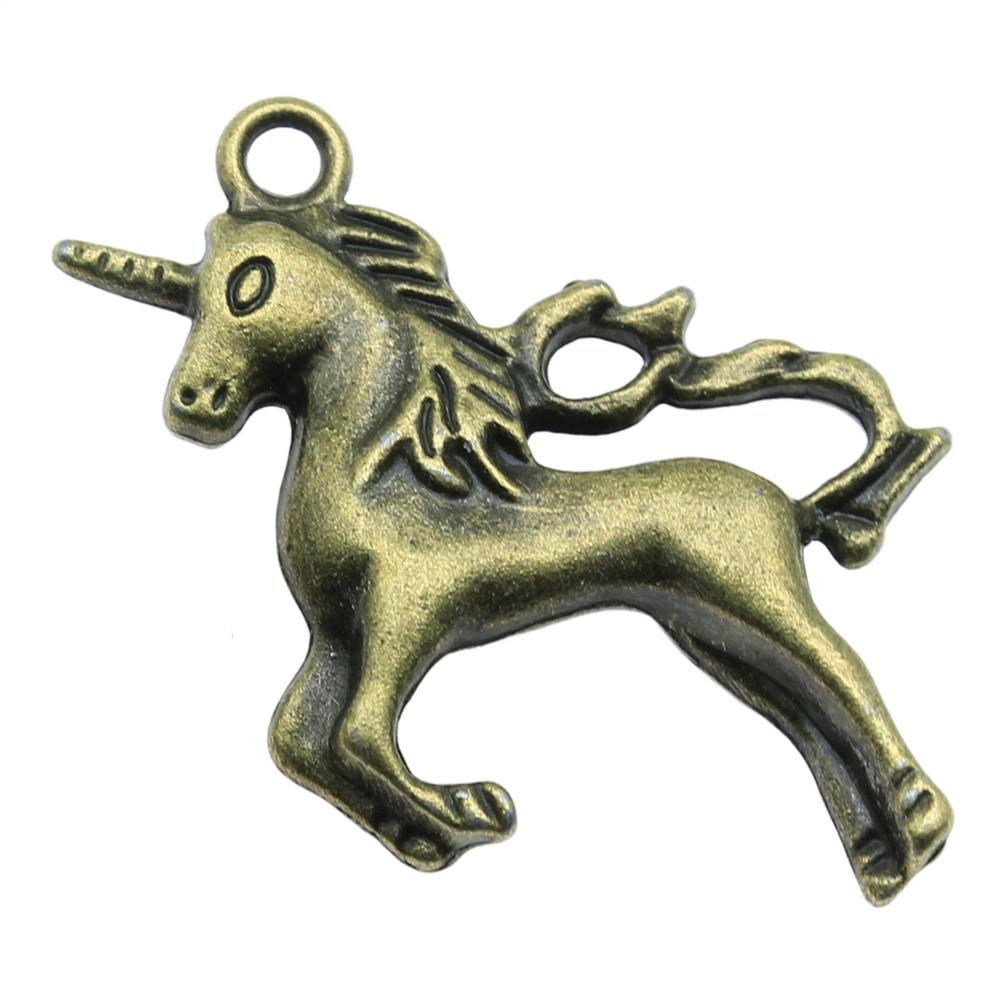 Vintage Unicorn Head Charms Alloy Pendants For Jewelry Making Handmade Craft Supplies