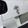 Amerikanischer Drachen-Kreuz-Aufkleber; Auto und Motorrad Kratzer Dekoration Wasserdichter Reflektierender Aufkleber