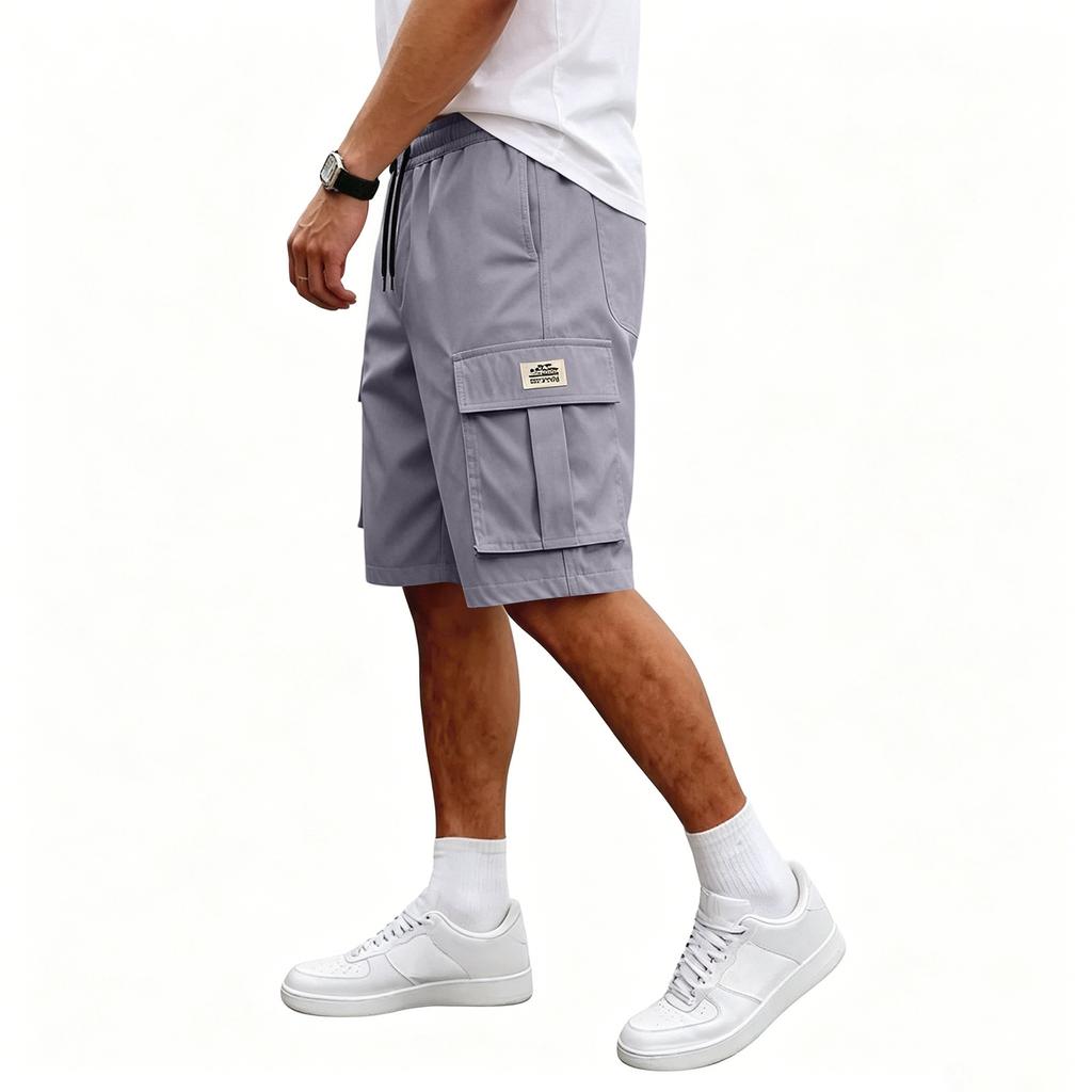 Men's Cargo Shorts with Multiple Pockets, Relaxed Fit, Casual Athletic , 5-Inch Inseam