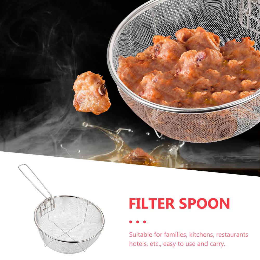 Nerezový fritovací koš kulatý drát vysoké kvality s odnímatelnou rukojetí