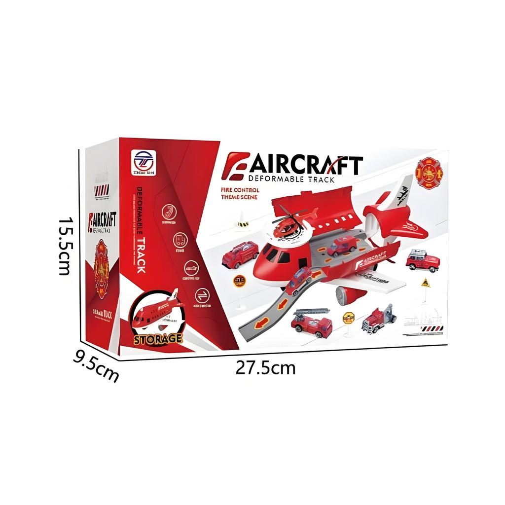 Big Toy Airplane Cars Vehicle Transport Passenger Simulate Plane Fire Gift Truck