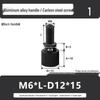 M6 Aluminum Alloy Knurled Handle Screw Bolt with High-Strength Flat Head