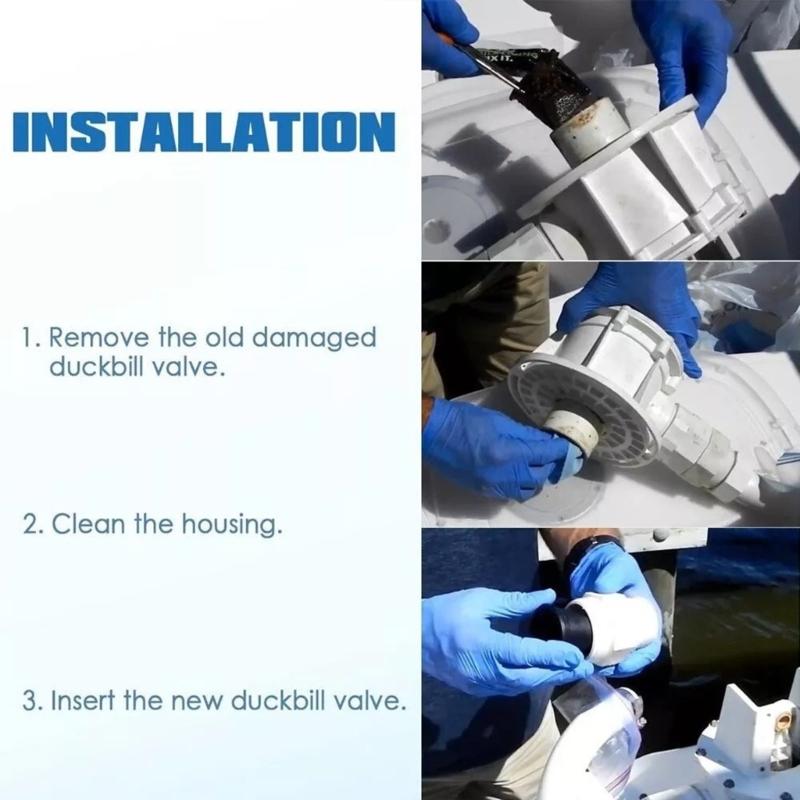 1 Pair Duckbill Valves 385310076 for Sealand S12D S12DAB S24D Water Pump 1-1/2inch Duckbill Valves Kit Easy Installation