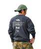 GORDON MILLER Men's Sponsor Print Sweatshirt, 12.7 Oz. Crew Neck, XL, Charcoal Gray, 1745176