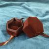 Ribbon Flocking Ring Box Velvet Ring Display Case Portable Jewelry Organizer  Spouse