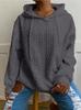 European & American Women's Casual Jacquard Loose Hooded Knit Sweatshirt