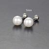 Fashion Simple Sweet Pearl Spiral Beads Small Stud Earrings for Women Korean 3/4/5/6/7mm Party Piercing Jewelry