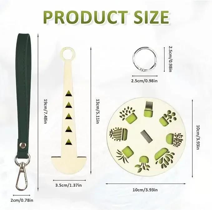 Portable Wrist Crocheting Knitting Yarn Holders Wooden Carrier with Leather Wristband Yarn Minder Gift for Weaving Craftsman